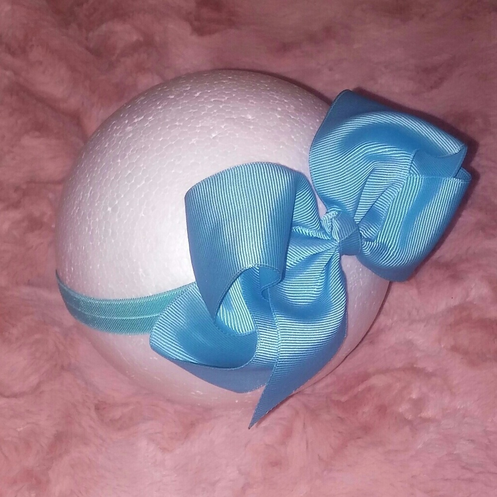 Nw Grossgrain Blue Bow HB